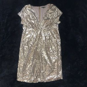 Gold sequin dress